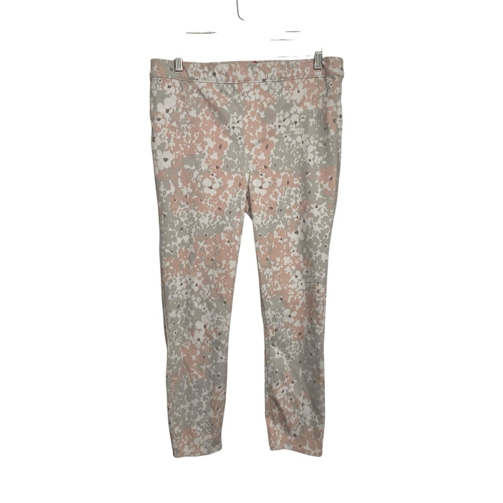 Women's‎ Floral Print Pull On Pants Stretch Capri Cropped Leggings Size L